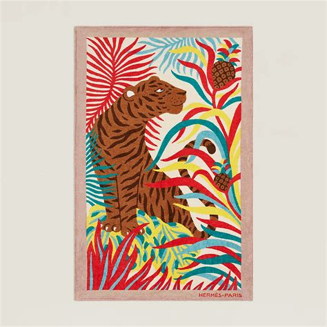 tissus hermes outdoor|Tigre a l'Ananas beach towel .